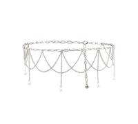 WIPPWER Waist Chain Female Pendant Wavy Tassel Summer Body Chain Beach Party Decorative Skirt