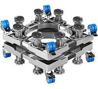 WIQUYBML Base de Soporte para Lavadora, contenedor Grande para Plantas de Exterior, Carrito de Doble Tubo Ajustable de 59-78 cm, Soporte para refrigerador, Secadora, Soporte para Nevera, un