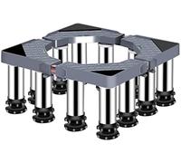 WIQUYBML Base de Soporte para Lavadora, Evita arañazos y abolladuras, bandejas para el Suelo del refrigerador, antivibración, telescópica, Longitud/Ancho 40-65 cm, para Secadora, 12 Patas, 19-22 cm