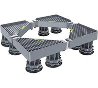 WIQUYBML Base Multifuncional para Lavadora. Altura Ajustable de 9 a 12 cm. Compatible con refrigeradores de 42 a 65 cm de Largo y Ancho. Incluye bandejas para Secadora y lavavajillas. 8 Patas.