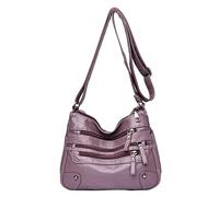 WIQUYBML Bolsos de Hombro Suaves para Mujer, Bolso clásico Multicapa, Bolso de diseñador de Lujo y Monedero acoplable