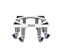 WIQUYBML Carro para Lavadora Ajustable de Alta Resistencia con Ruedas - Carro para electrodomésticos para frigoríficos, congeladores y secadoras de 45-65 cm. Base Universal para fácil Desplazamiento.