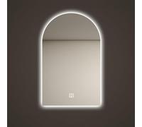 WIQUYBML Espejo de baño de Arco semicircular, Espejo de Maquillaje Grande Inteligente con retroiluminación LED de 3 Colores Regulable, Adecuado para Sala de Estar y Dormitorio.