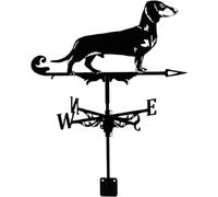 WIQUYBML Exquisita Veleta, Veleta de Metal con Forma de Perro, Acero Inoxidable, con Soporte para Techo, Herramienta de medición de Viento para Exteriores, Granja, Patio, jardín, cenador, i