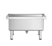 WIQUYBML Fregadero Comercial de Acero Inoxidable con desagüe, Lavabo utilitario de pie de Gran Capacidad para Uso en restaurantes, Negocios y garajes.