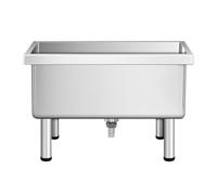 WIQUYBML Fregadero Comercial de Acero Inoxidable con desagüe, Lavabo utilitario de pie de Gran Capacidad para Uso en restaurantes, Negocios y garajes.