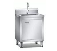 WIQUYBML Fregadero Individual de Acero Inoxidable con Mueble y Tiradores, de Calidad Comercial para Cocina, lavandería y Cuartos de Servicio.