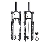 WIQUYBML Horquilla de Aire para Bicicleta de montaña de 26/27,5/29 Pulgadas, suspensión de 1-1/8 Pulgadas, Freno de Disco Recto/cónico, Recorrido Delantero de 120 mm, Eje de 9 x 100 mm QR.