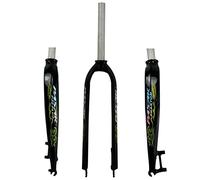 WIQUYBML Horquilla de Bicicleta rígida de aleación de Aluminio de 1-1/8" para Freno de Disco de 26/27.5/29", Tubo Recto sin Rosca de 28.6 mm, Horquilla Delantera de montaña superligeras (ne