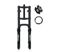 WIQUYBML Horquilla de suspensión neumática para Bicicleta de 20/26 Pulgadas, 4.0 Fat Tire, 1-1/8", Recta, de montaña, con Recorrido de 190 mm, Horquilla Delantera de Doble Hombro, Ajuste de