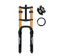 WIQUYBML Horquilla de suspensión neumática para Bicicleta de 20/26 Pulgadas, 4.0 Fat Tire, 1-1/8", Recta, de montaña, con Recorrido de 190 mm, Horquilla Delantera de Doble Hombro, Ajuste de