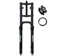 WIQUYBML Horquilla de suspensión neumática para Bicicleta de 20/26 Pulgadas, 4.0 Fat Tire, 1-1/8", Recta, de montaña, con Recorrido de 190 mm, Horquilla Delantera de Doble Hombro, Ajuste de