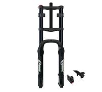 WIQUYBML Horquilla de suspensión neumática para Bicicleta de 20 Pulgadas y neumáticos Anchos de 26" y 4.0", Recorrido Recto de 1-1/8", Horquilla Delantera de Doble Hombro de 190 mm con ajus