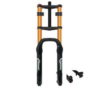 WIQUYBML Horquilla de suspensión neumática para Bicicleta de 20 Pulgadas y neumáticos Anchos de 26" y 4.0", Recorrido Recto de 1-1/8", Horquilla Delantera de Doble Hombro de 190 mm con ajus