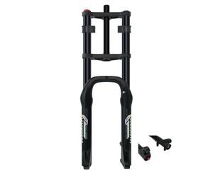 WIQUYBML Horquilla de suspensión neumática para Bicicleta de 20 Pulgadas y neumáticos Anchos de 26" y 4.0", Recorrido Recto de 1-1/8", Horquilla Delantera de Doble Hombro de 190 mm con ajus