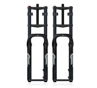 WIQUYBML Horquilla de suspensión neumática para Bicicletas Fat Bike de 20/26 Pulgadas, neumático de 4.0", Recorrido Recto de 1-1/8", amortiguación Ajustable de 190 mm, Eje pasante Delantero