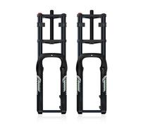WIQUYBML Horquilla de suspensión neumática para Bicicletas Fat Bike de 20/26 Pulgadas, neumático de 4.0", Recorrido Recto de 1-1/8", amortiguación Ajustable de 190 mm, Eje pasante Delantero