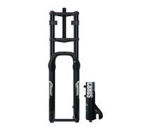 WIQUYBML Horquilla de suspensión neumática para Bicicletas Fat Bike de 20/26 Pulgadas, neumático de 4.0", Recorrido Recto de 1-1/8", amortiguación Ajustable de 190 mm, Eje pasante Delantero