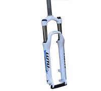 WIQUYBML Horquilla de suspensión para Bicicleta de montaña de 26 Pulgadas, Tubo Recto con presión de Aceite, Recorrido de 1-1/8", Eje de 110 mm, Cierre rápido de 9 mm, Freno de Disco delant