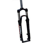 WIQUYBML Horquilla de suspensión para Bicicleta de montaña de 26 Pulgadas, Tubo Recto con presión de Aceite, Recorrido de 1-1/8", Eje de 110 mm, Cierre rápido de 9 mm, Freno de Disco delant