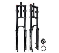 WIQUYBML Horquilla de suspensión para Bicicleta de montaña de Descenso de 26, 27,5 y 29 Pulgadas, Freno de Disco, DH Air, 1-1/8", Recta, Rebote Ajustable, Doble Hombro, Cierre rápido delant