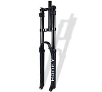 WIQUYBML Horquilla de suspensión para Bicicleta de montaña DH de 26, 27,5 y 29 Pulgadas de Recorrido, 160 mm, aleación de magnesio, Doble Hombro, para Descenso, Aire, 28,6 mm, Eje Delantero