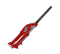 WIQUYBML Horquilla de suspensión para Bicicleta Plegable de 20 Pulgadas, Delantera, Tubo Recto, 1-1/8", Bloqueo Manual, Freno de Disco/V, 100 mm de Recorrido, 2033 g