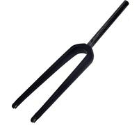 WIQUYBML Horquilla Delantera de Fibra de Carbono para Bicicleta de Carretera 700C QR 9X100mm Freno de Disco Rígida Tubo Recto sin Rosca de 1-1/8" Ultraligera (Color: Negro Mate, Tamaño 700c