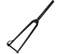 WIQUYBML Horquilla Delantera de Fibra de Carbono para Bicicleta de Carretera 700C, Tubo Recto, Horquilla rígida sin Rosca de 1-1/8", Eje pasante de 12x100 mm, Freno C (Color: Negro Mate, ta