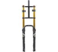 WIQUYBML Horquilla Delantera para Bicicleta de montaña QR de 1-1/8" con Recorrido de 140 mm y Doble Hombro de Rebote para neumáticos Anchos de 4.0" ATB/BMX, Horquilla de Aire para biciclet