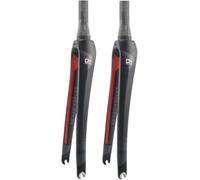 WIQUYBML Horquilla Delantera rígida de Fibra de Carbono 700C para Bicicleta de Carretera, 28,6 mm, Tubo Recto de 1-1/8", cónico de 1-1/2", Freno C, liberación rápida, 9 x 100 mm B, cónico
