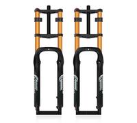 WIQUYBML Horquilla para Bicicleta de montaña Fat de 20/26 Pulgadas, neumático de 4.0", Recorrido de Nieve de 190 mm, 1-1/8", Doble Hombro Recto, Aire para Descenso, 9 * 135 mm, QR, Ajuste d