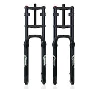 WIQUYBML Horquilla para Bicicleta de montaña Fat de 20/26 Pulgadas, neumático de 4.0", Recorrido de Nieve de 190 mm, 1-1/8", Doble Hombro Recto, Aire para Descenso, 9 * 135 mm, QR, Ajuste d