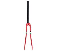 WIQUYBML Horquilla rígida de Fibra de Carbono 700C para Bicicleta de Carretera, 1-1/8, Ultraligera, Delantera, 3K/UD, para Ciclismo, V-Brake, 365 g (Color: Rojo, Tamaño 700C)