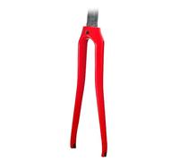 WIQUYBML Horquilla rígida de Fibra de Carbono para Bicicleta de Carretera 700C, Freno de llanta, Eje Delantero de 1-1/8" sin Rosca, liberación rápida de 9 mm (Color: Rojo Brillante)