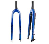 WIQUYBML Horquilla rígida de Fibra de Carbono para Bicicleta de montaña de 26/27.5/29''/29L, 28.6 mm, Tubo cónico de 1-1/2'', Horquilla Delantera para Freno de Disco, Cierre rápido (QR).