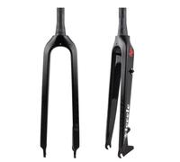 WIQUYBML Horquilla rígida de Fibra de Carbono para Bicicleta de montaña de 26/27.5/29''/29L, 28.6 mm, Tubo cónico de 1-1/2'', Horquilla Delantera para Freno de Disco, Cierre rápido (QR).