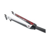 WIQUYBML Horquilla rígida para Bicicleta de Carretera 700C, 28,6 mm, Tubo Recto de 1-1/8", Freno de Disco, Fibra de Carbono Dura, Cierre rápido Delantero de 9 * 100 mm QR (Negro Brillante B