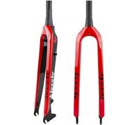 WIQUYBML Horquilla rígida para Bicicleta de montaña de 26"/27.5"/29"/29L, Fibra de Carbono, Tubo cónico de 28.6 mm, 1-1/2", Freno de Disco, QR Delantero E, 26 Pulgadas