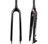 WIQUYBML Horquilla rígida para Bicicleta de montaña de 26/27,5/29'' de Fibra de Carbono, Tubo cónico de 28,6 mm y 1-1/2'', Freno de Disco, Cierre rápido Delantero A, 29 Pulgadas