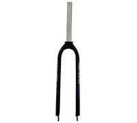 WIQUYBML Horquilla rígida para Bicicleta de montaña de 26/27,5/29'' MTB 1-1/8'' Recta sin Rosca de aleación de Aluminio Ultraligera para Freno de Disco Delantero QR de 9 mm (Color: Azul, T