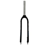 WIQUYBML Horquilla rígida para Bicicleta de montaña de 26/27,5/29'' MTB 1-1/8'' Recta sin Rosca de aleación de Aluminio Ultraligera para Freno de Disco Delantero QR de 9 mm (Color: Azul ma