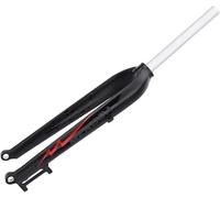 WIQUYBML Horquilla rígida para Bicicleta de montaña y Carretera, aleación de Aluminio, 26/27,5/29", Eje pasante de 100 mm, 1-1/8", Tubo Recto sin Rosca de 28,6 mm, Freno de Disco, Horquilla