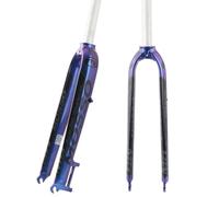 WIQUYBML Horquilla rígida para Bicicletas de montaña de 26", 27,5" y 29", Universal, de aleación de Aluminio, Tubo Recto de 1-1/8", Freno de Disco Delantero de liberación rápida de 9 * 100
