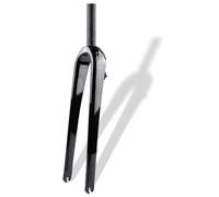 WIQUYBML Horquilla rígida para Bicicletas Gravel 700C, 28,6 mm, Tubo Recto de 1-1/8'', Horquilla Delantera cónica de 1-1/2'', Freno de Disco de Carretera de Fibra de Carbono, Cierre rápido