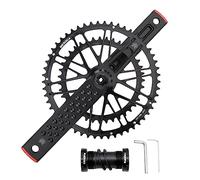 WIQUYBML Juego de bielas para Bicicleta de Carretera de 170 mm con Brazo de biela Hueco Integrado, 50-34T, 39-53T, CNC, Doble Plato Redondo, 9/10/11 velocidades, con DUBBB (53-39T)