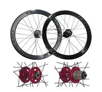 WIQUYBML Juego de Ruedas para Bicicleta de montaña de 20 Pulgadas, Plegable, Delantera y Trasera, Llantas 406/451, Freno de Disco, bujes con rodamientos sellados de 2 o 4 velocidades, compa