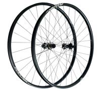 WIQUYBML Juego de Ruedas para Bicicleta de montaña de 26"/27,5"/29" con Eje pasante, buje HG 54T, Freno de Disco, Rueda Delantera MTB de 15x110 mm, Rueda Trasera de 12x148 mm para neumátic