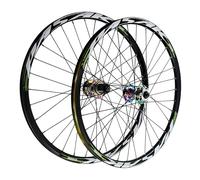 WIQUYBML Juego de Ruedas para Bicicleta de montaña de 26/27,5/29", Rueda Delantera/Trasera, Freno de Disco, liberación rápida, llanta de Aluminio de Doble Pared, 32 Orificios, Compatible c