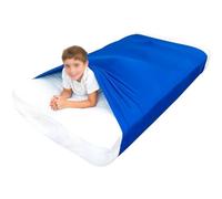 WIQUYBML Sábanas sensoriales para Cama Doble/Queen para Adultos, Manta de compresión, Ropa de Cama cómoda para Dormir Que Ayuda a Relajarse por la Noche (Azul, tamaño individual/98x147cm)